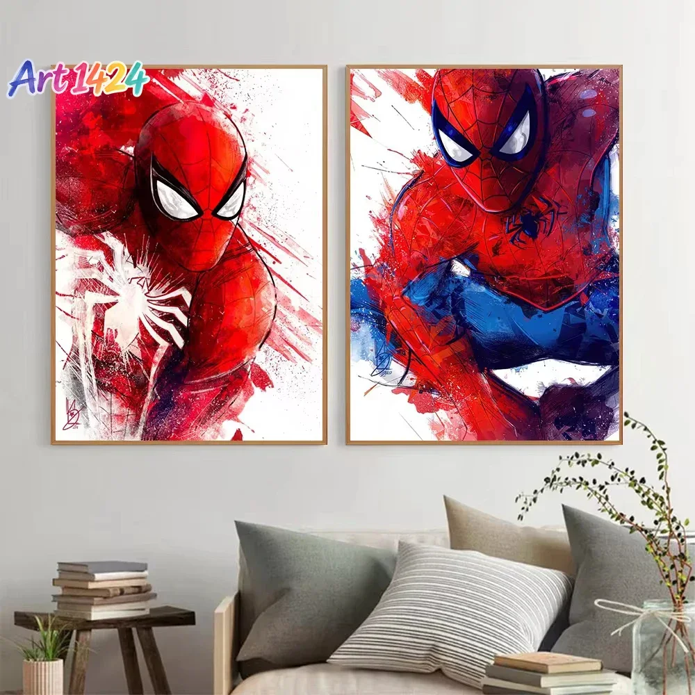 Photography Nature - Pósteres Modernos de Spiderman en Acuarela,