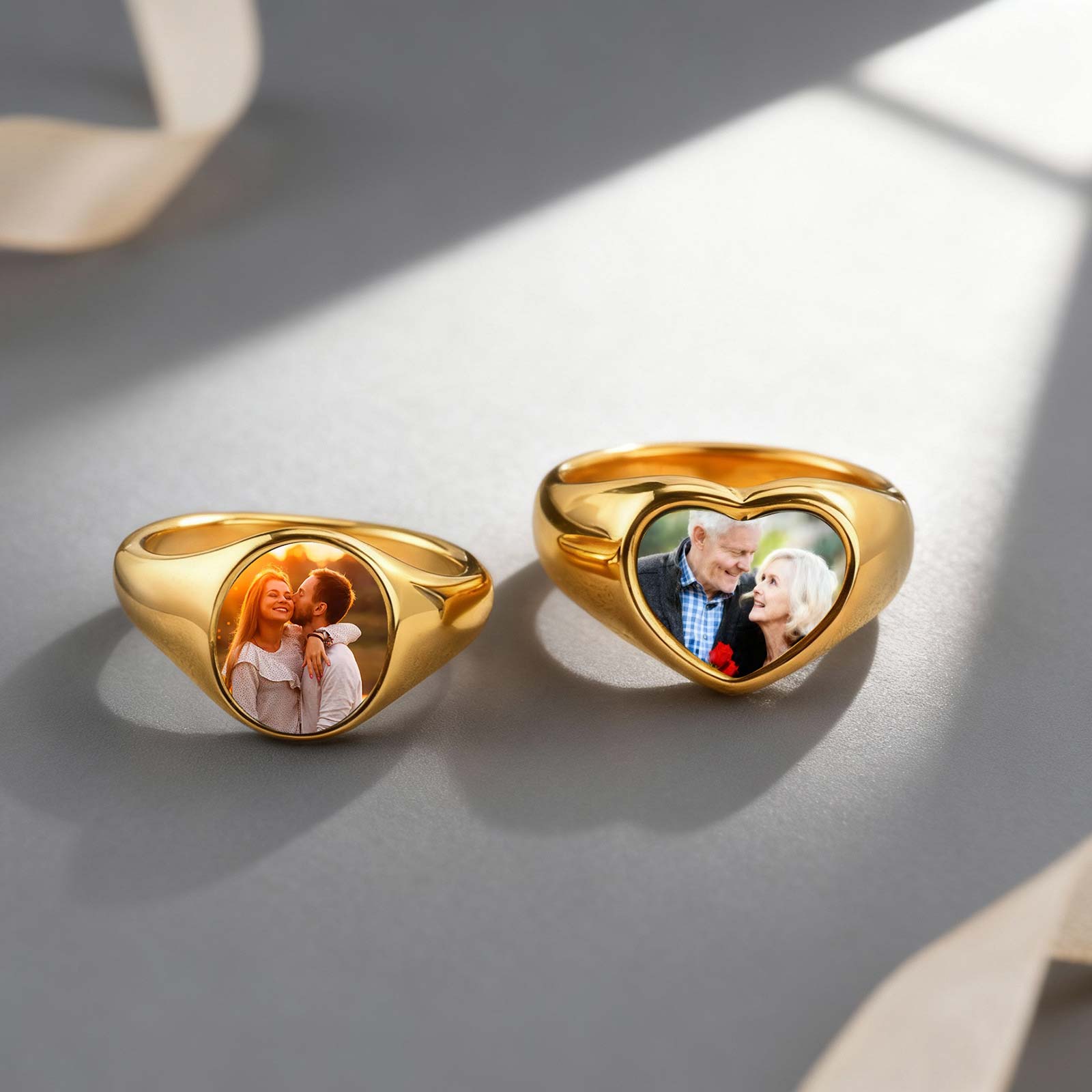 Photography Logo - Anillo de foto personalizado para mujer,