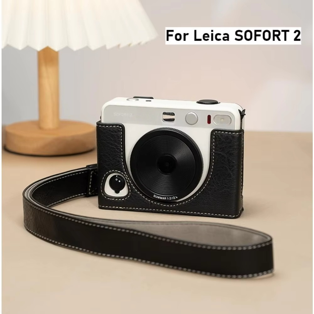 Camera Strap Leather - Funda protectora de cuero para Leica