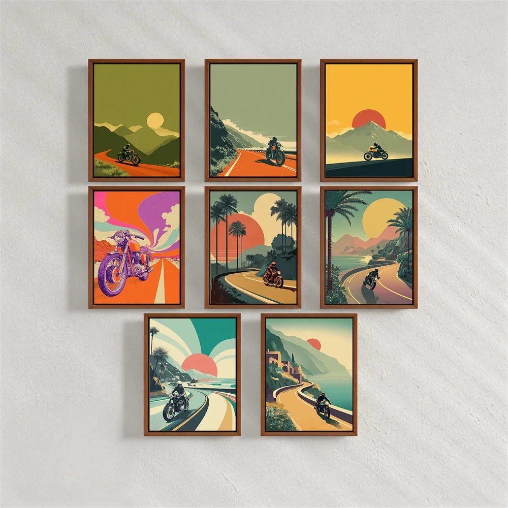 Photography Nature - Decoraciones Minimalistas de Pared con Motocicletas,
