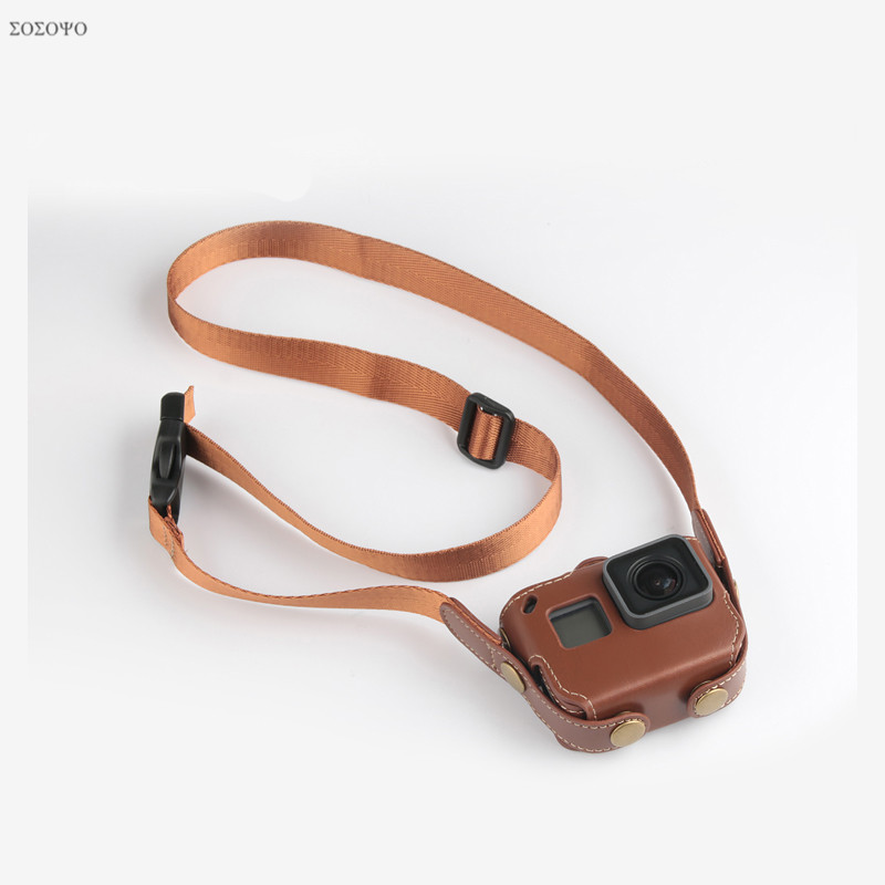 Camera Strap Leather - Funda protectora de cuero PU para