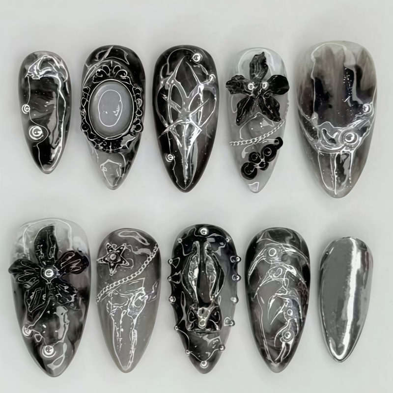 24PCS Pegatinas para uñas con  - Photography Design reseña y precio