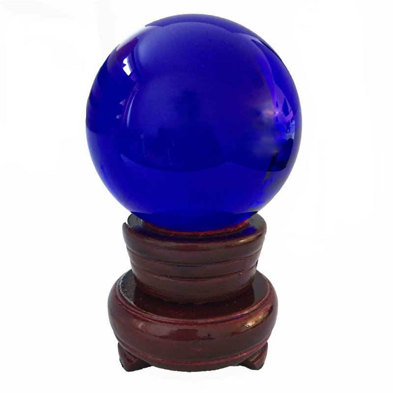Candelabro K9 de cristal azul  - Lens Ball Crystal reseña y precio