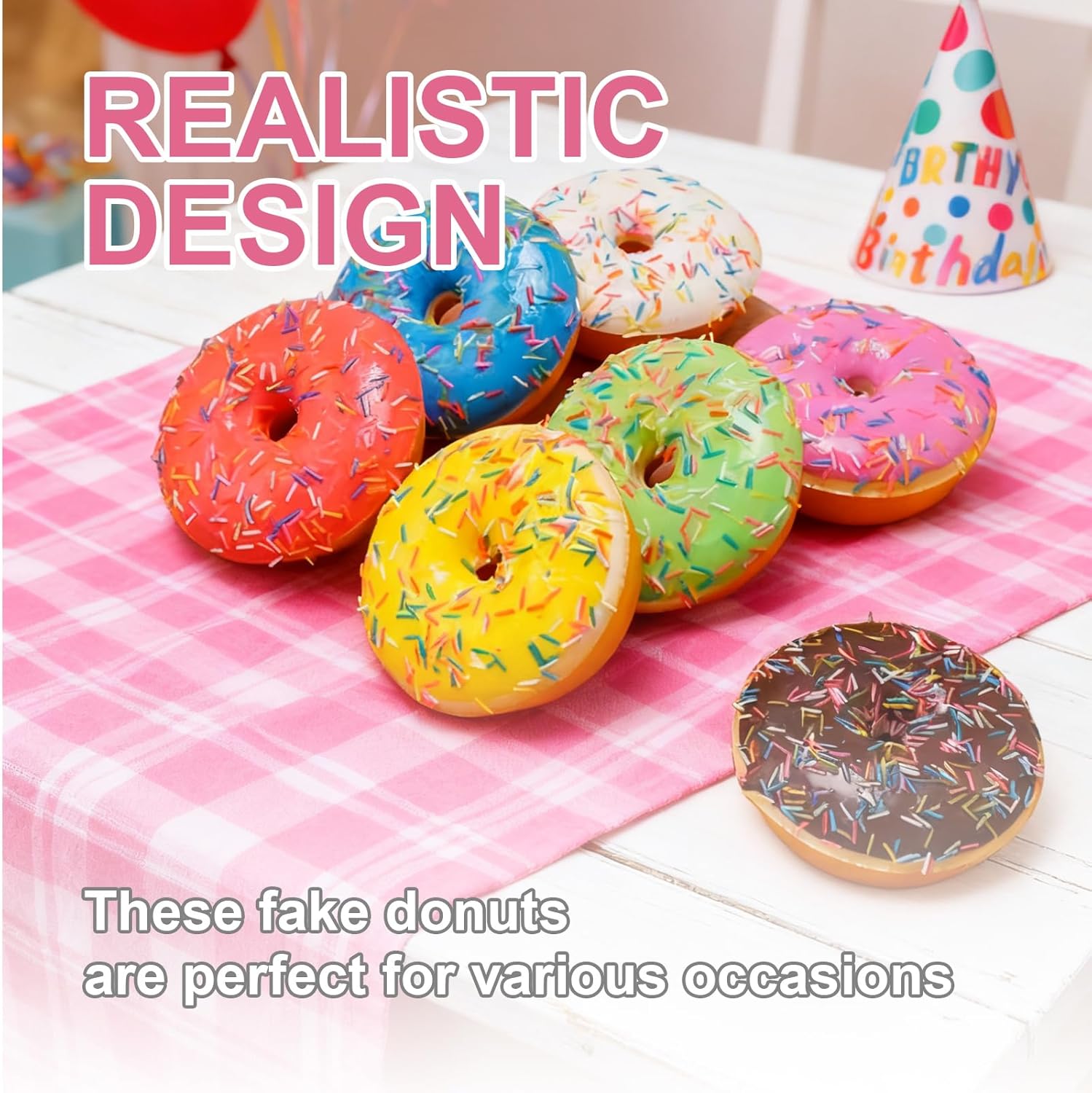 7 piezas de donuts falsos arti - Photography Simulator reseña y precio