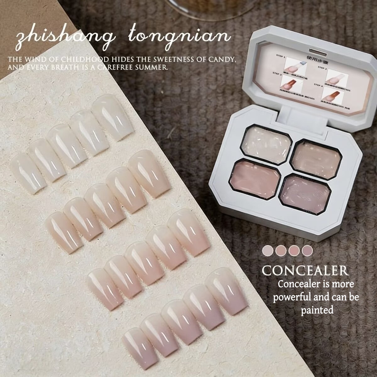Gel de uñas de 4 colores con d - Photography Design reseña y precio